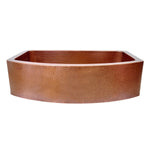 Load image into Gallery viewer, D-Shape Single Bowl Hammered Front Apron Copper Kitchen Sink
