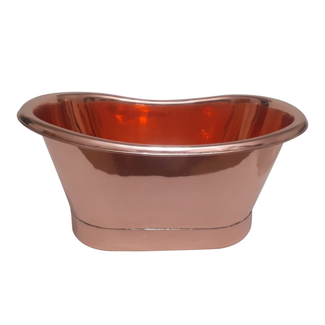 Copper Tub Style Basin Copper Inside Copper Outside Straight Base