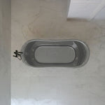 Load image into Gallery viewer, Straight Base Stainless Steel Bathtub Black Exterior Finish
