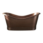 Load image into Gallery viewer, Hammered Double Slipper Copper Tub Cascading Beaded Base
