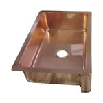 Load image into Gallery viewer, Single Bowl Smooth Front Apron Copper Kitchen Sink Plain Shining Copper Finish
