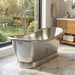 Load image into Gallery viewer, Slanting Base Stainless Steel Bathtub Full Steel Finish
