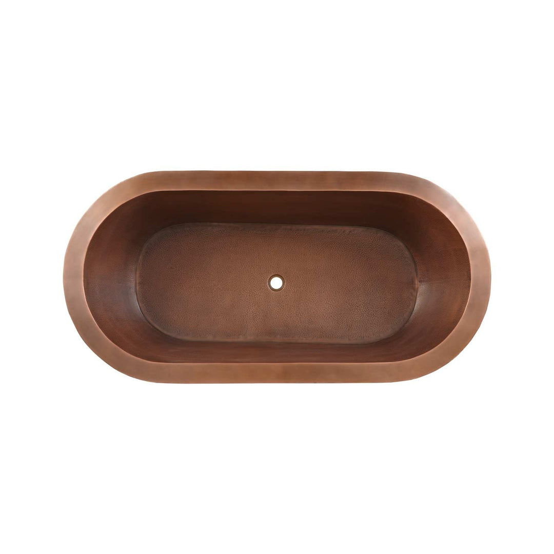 Hammered Double Wall Copper Bathtub