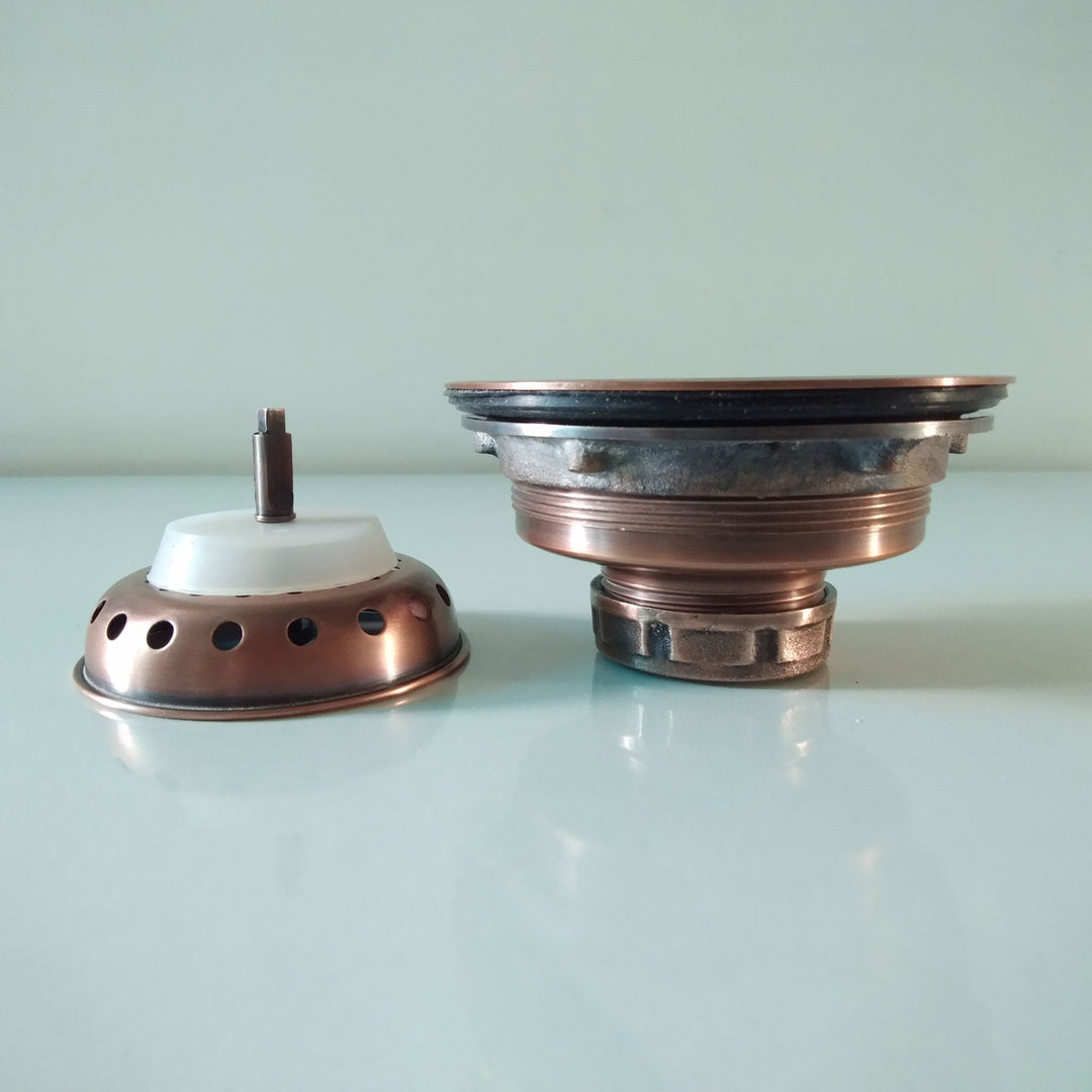 Copper Kitchen Sink Strainer Drain