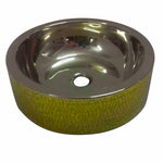Load image into Gallery viewer, Double Wall Brass Sink Lustrous Nickel Finish Inside
