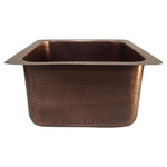 Load image into Gallery viewer, Antique Hammered Copper Bar Sink 17.50" x 15.50" x 8"
