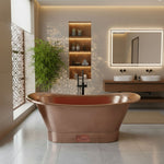 Load image into Gallery viewer, Straight Base Copper Bathtub Hammered Full Copper
