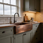 Load image into Gallery viewer, Copper Sink Hammered Front Apron 24.50 x 18.50 x 7 inch
