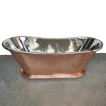 Load image into Gallery viewer, Copper Bathtub Nickel Inside Shining Copper Outside 70" x 29" x 27"
