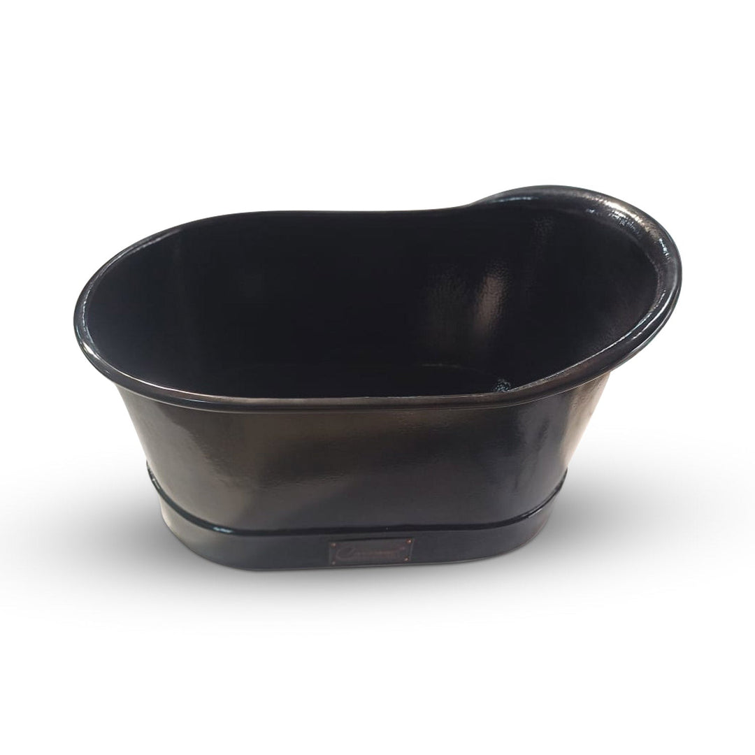 1200mm Hammered Copper Bathtub Black Interior & Exterior Finish