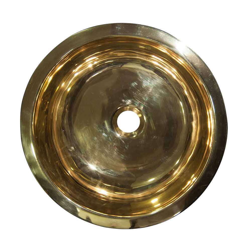 Brass Sink Pattern Exterior Double Wall Design