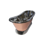 Load image into Gallery viewer, Copper Tub Style Basin Nickel Inside &amp; on Base Copper Outside
