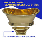 Load image into Gallery viewer, Brass Tub Style Basin Slanting Base Full Brass
