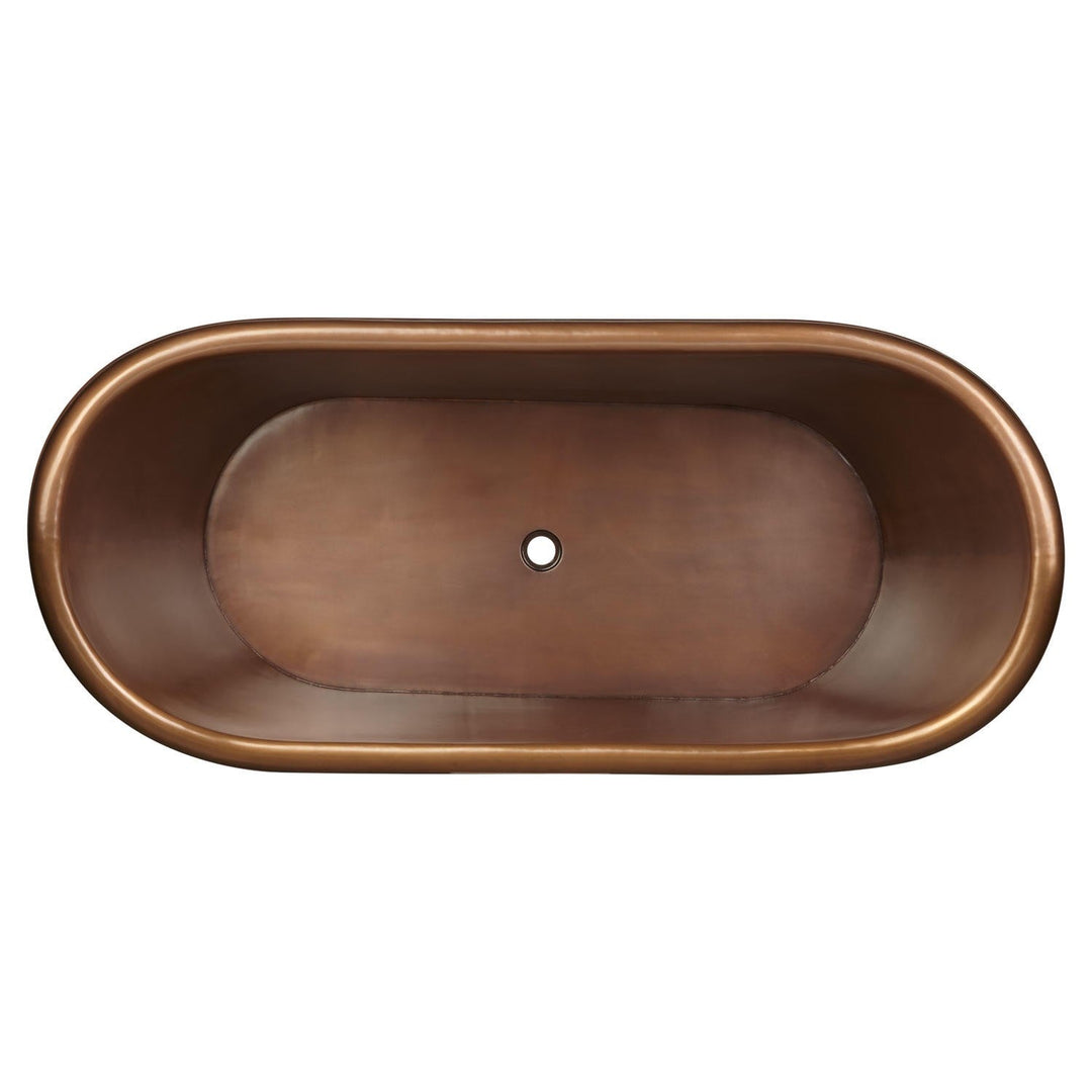 Glass Mosaic Copper Bathtub
