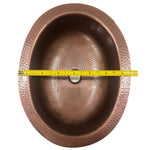 Load image into Gallery viewer, Oval Hammered Copper Sink
