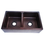 Load image into Gallery viewer, Rectangular Double Bowl Copper Kitchen Sink
