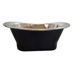 Load image into Gallery viewer, Straight Base Copper Bathtub Nickel Inside Black Outside
