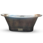 Load image into Gallery viewer, Straight Base Copper Bathtub Nickel Interior Finish &amp; Patinated Lead Finish Exterior
