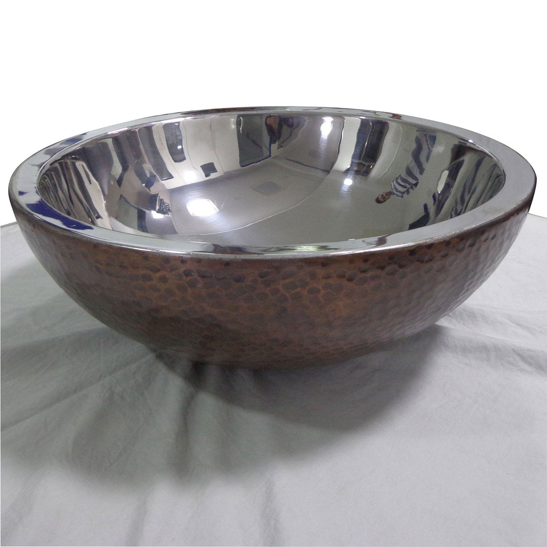 Copper Sink Hammered Copper Outside Nickel Inside