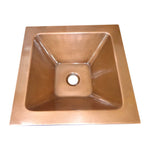 Load image into Gallery viewer, Square Double Wall Copper Sink Tapering Depth
