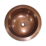 Load image into Gallery viewer, Double Wall Copper Sink Outside Hand Embossed Inside Plain
