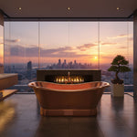 Load image into Gallery viewer, Slanting Base Copper Bathtub Full Shining Copper Finish
