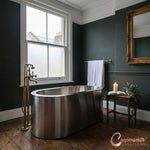Load image into Gallery viewer, Double Wall Stainless Steel Bathtub with Built-In Dual Seats
