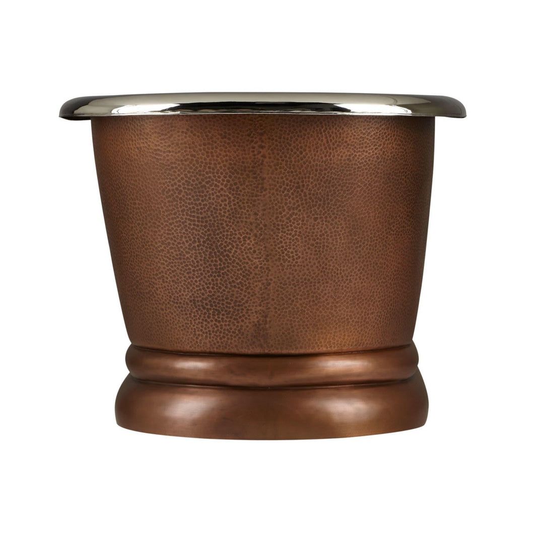 Copper Pedestal Tub Nickel Interiors