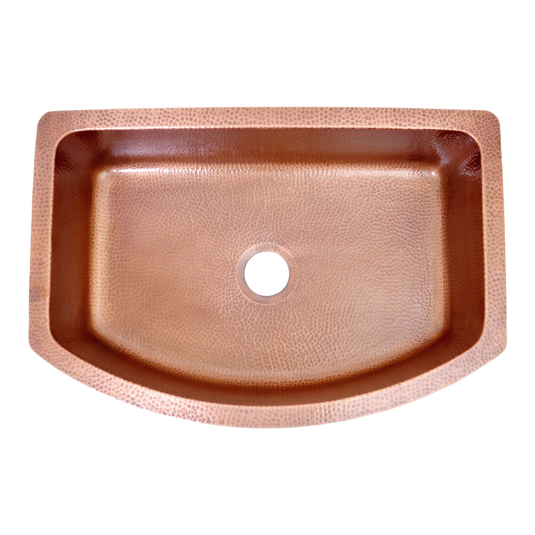 D Shape Woven Front Apron Copper Kitchen Sink