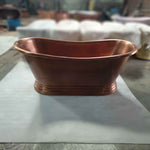 Load image into Gallery viewer, Slanted Cascading Base Copper Bathtub Full Antique Finish
