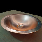 Load image into Gallery viewer, Round Copper Sink Polished 18 x 5
