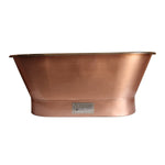 Load image into Gallery viewer, Straight Base Copper Bathtub Brushed Copper Exterior &amp; Polished Nickel Interior
