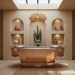Load image into Gallery viewer, Straight Base Copper Bathtub Nickel Inside
