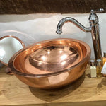 Load image into Gallery viewer, Copper Sink Round Shining Double Wall 16" x 6"
