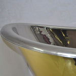 Load image into Gallery viewer, Clawfoot Brass Bathtub Nickel Interior
