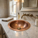 Load image into Gallery viewer, Round Hammered Copper Sink
