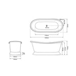 Load image into Gallery viewer, Slanting Base Stainless Steel Bathtub Full Steel Finish
