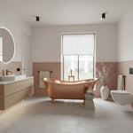 Load image into Gallery viewer, Clawfoot Copper Bathtub Hammered Polished Copper Finish
