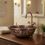 Load image into Gallery viewer, Copper Sink Embossed Hammered
