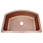 Load image into Gallery viewer, D Shape Sunflower Front Apron Copper Kitchen Sink
