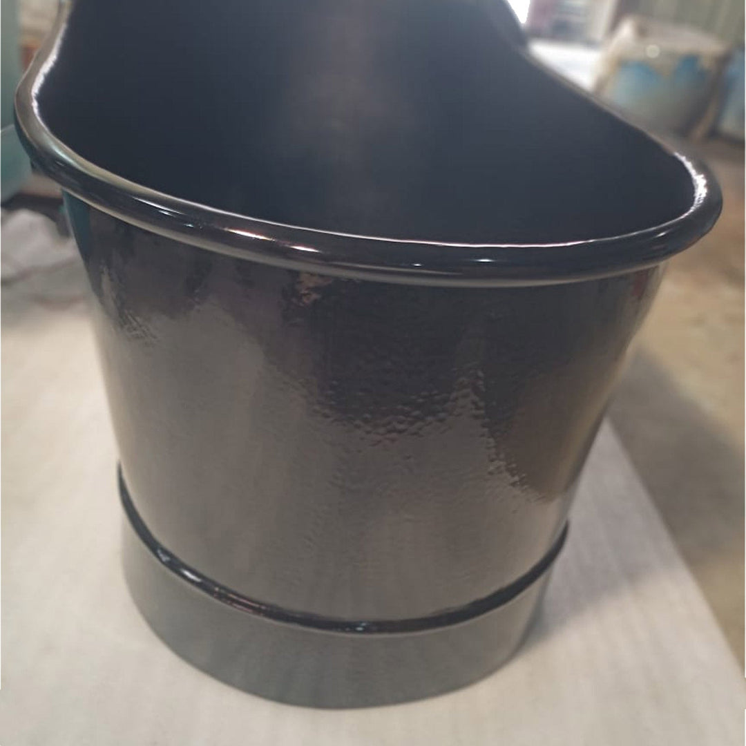 1200mm Hammered Copper Bathtub Black Interior & Exterior Finish