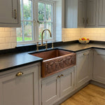 Load image into Gallery viewer, Single Bowl Five Grape Front Apron Copper Kitchen Sink
