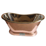Load image into Gallery viewer, Slanting Base Copper Bathtub Nickel Inside Copper Outside
