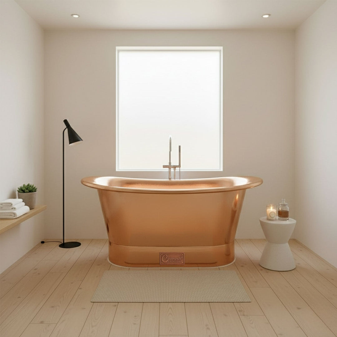 Straight Base Copper Bathtub Full Copper 1500mm