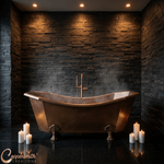 Load image into Gallery viewer, Eight Sided Hammered Copper Clawfoot Tub
