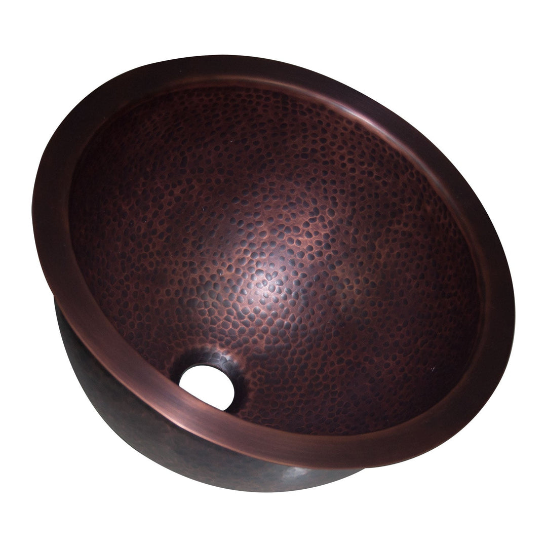 Copper Sink 14x8 Medium Antique Hammered