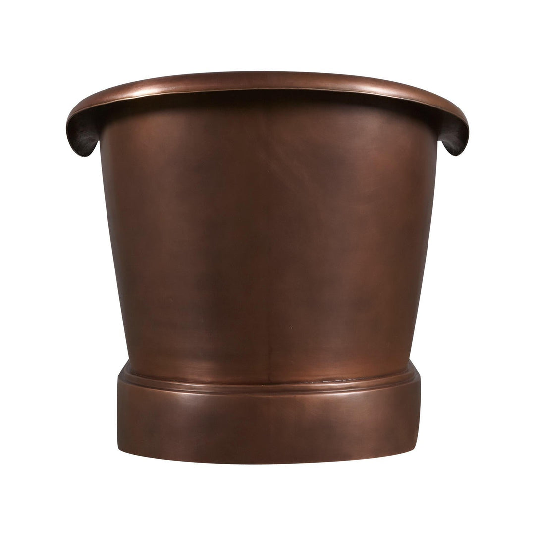 Smooth Double Slipper Copper Bathtub
