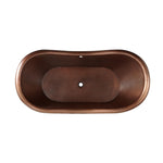 Load image into Gallery viewer, Hammered Antique Copper Tub with Ring Handles
