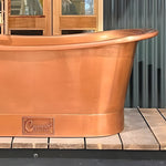 Load image into Gallery viewer, Straight Base Copper Bathtub Antique Copper Interior &amp; Exterior
