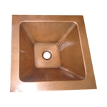 Load image into Gallery viewer, Square Double Wall Copper Sink Tapering Depth
